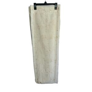 Sheer Embroidered Hidden Tab Top Curtain Drape Panels - Set of 2